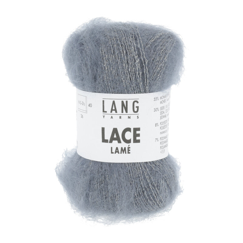 Lang Yarns Lace Lamé – 25g / 310m – Slate (0005)