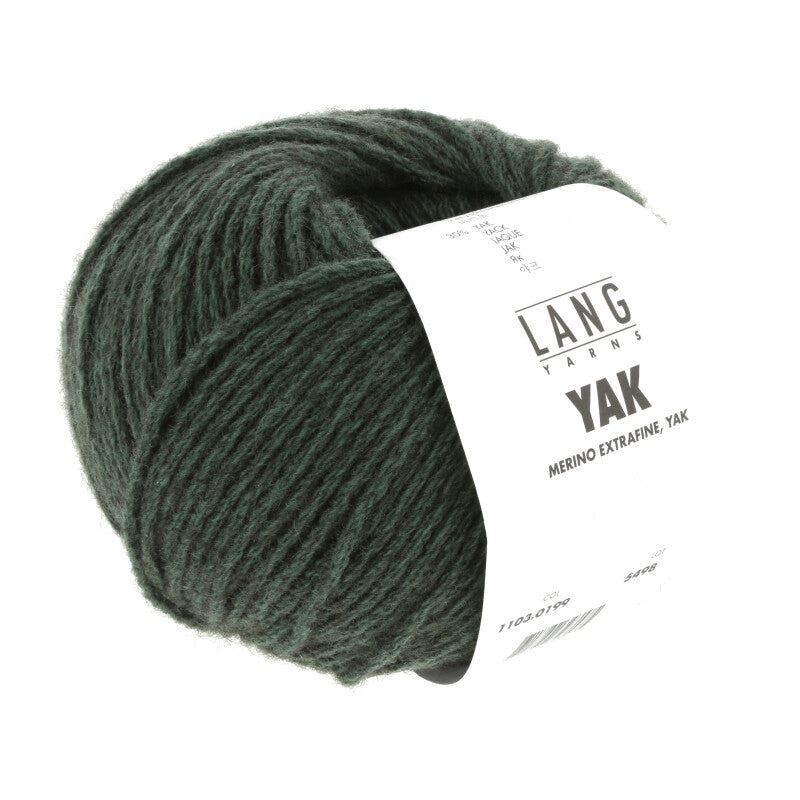 Lang Yarns Yak – 50g / 120m – Armygreen Mélange (0199)