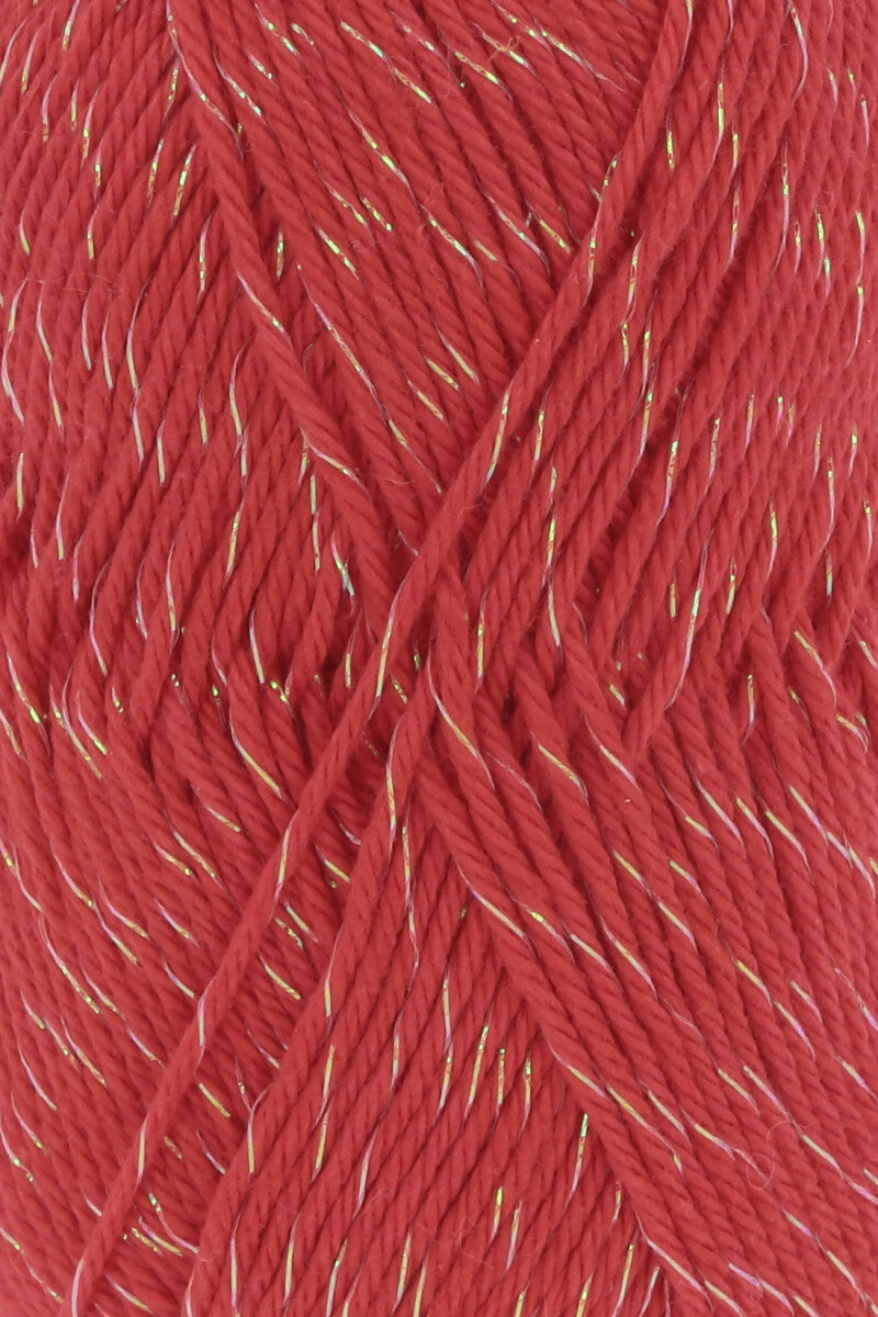 Lang Yarns Quattro Lamé – 50g / 120m – Tomato (0061) – detail