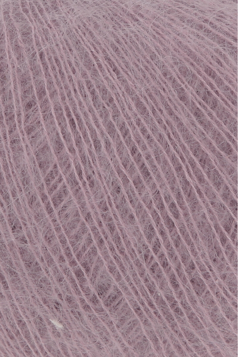Lang Yarns Mohair 21 Yarn, 375m / 25g – Dusky Pink (0048), yarn texture