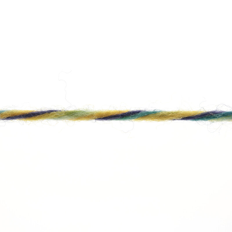 Lang Yarns Move 4-ply – 100g / 400m – Navy/Petrol/Dark Yellow/Choco (0021) – yarn texture