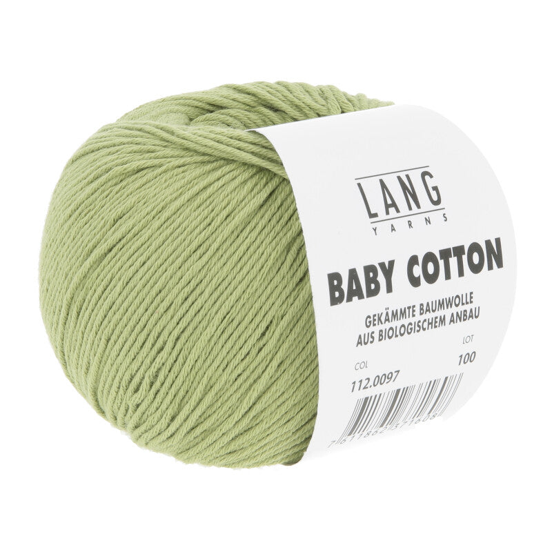 Lang Yarns Baby Cotton – 50g / 180m – Light Olive (0097)
