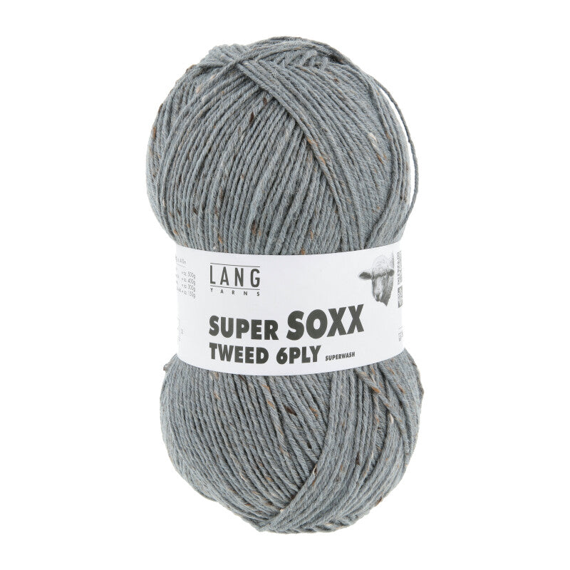 Lang Yarns Super Soxx Tweed 6-ply – 150g / 410m – Mouse Gray (0024)