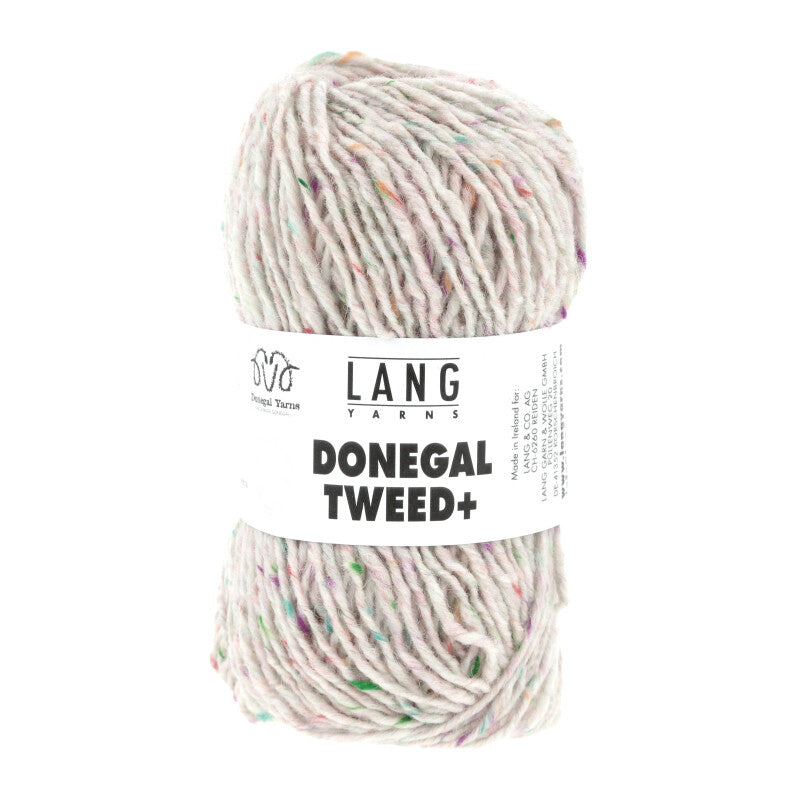 Lang Yarns Donegal Tweed+ Yarn, 105m / 50g – White (0001)