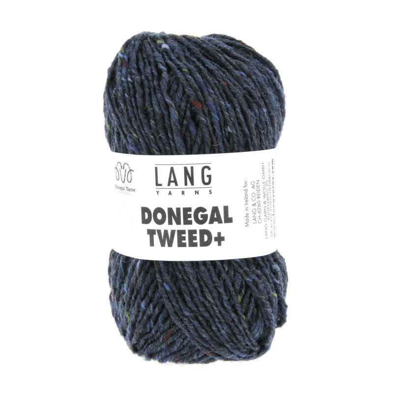 Lang Yarns Donegal Tweed+ Yarn, 105m / 50g – Steel Blue (0010)