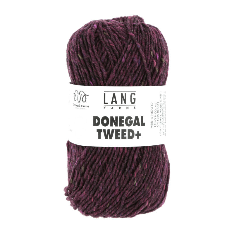 Lang Yarns Donegal Tweed+ Yarn, 105m / 50g – Berry (0066)