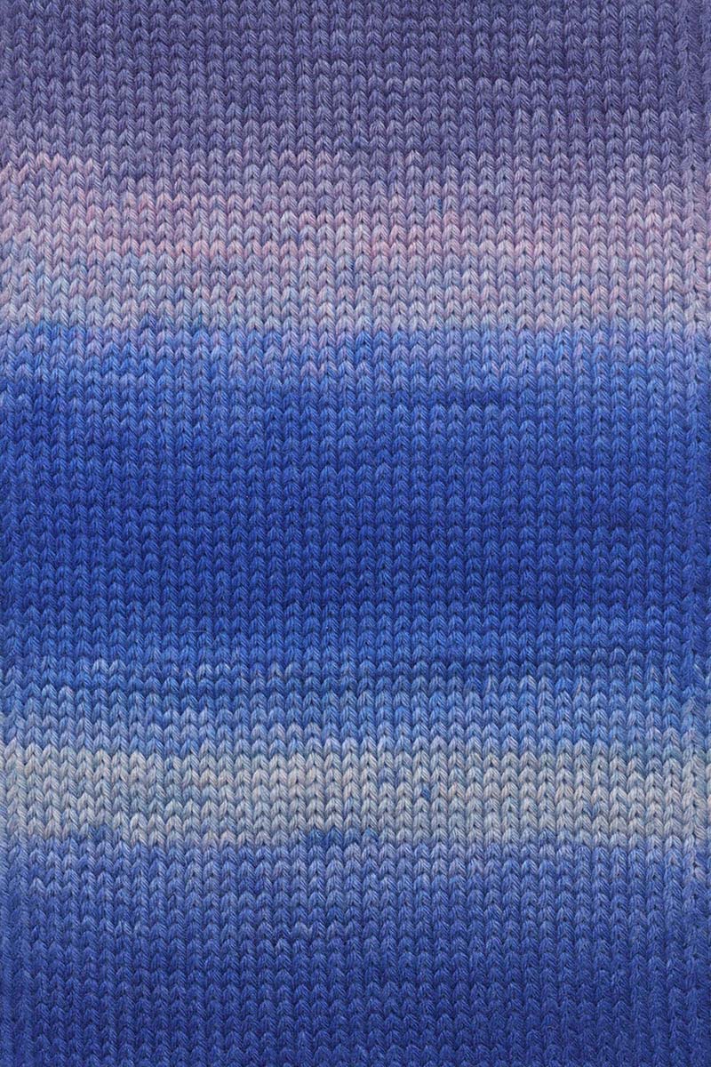 Lang Yarns Move 6-ply – 100g / 270m – Royal Blue/Beige/Light Olive (0014) – detail