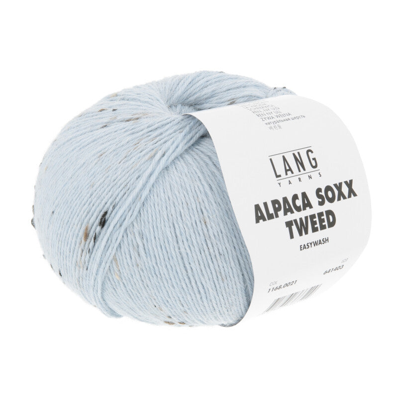 Lang Yarns Alpaca Soxx Tweed – 100g / 387m – Light Blue (0021)