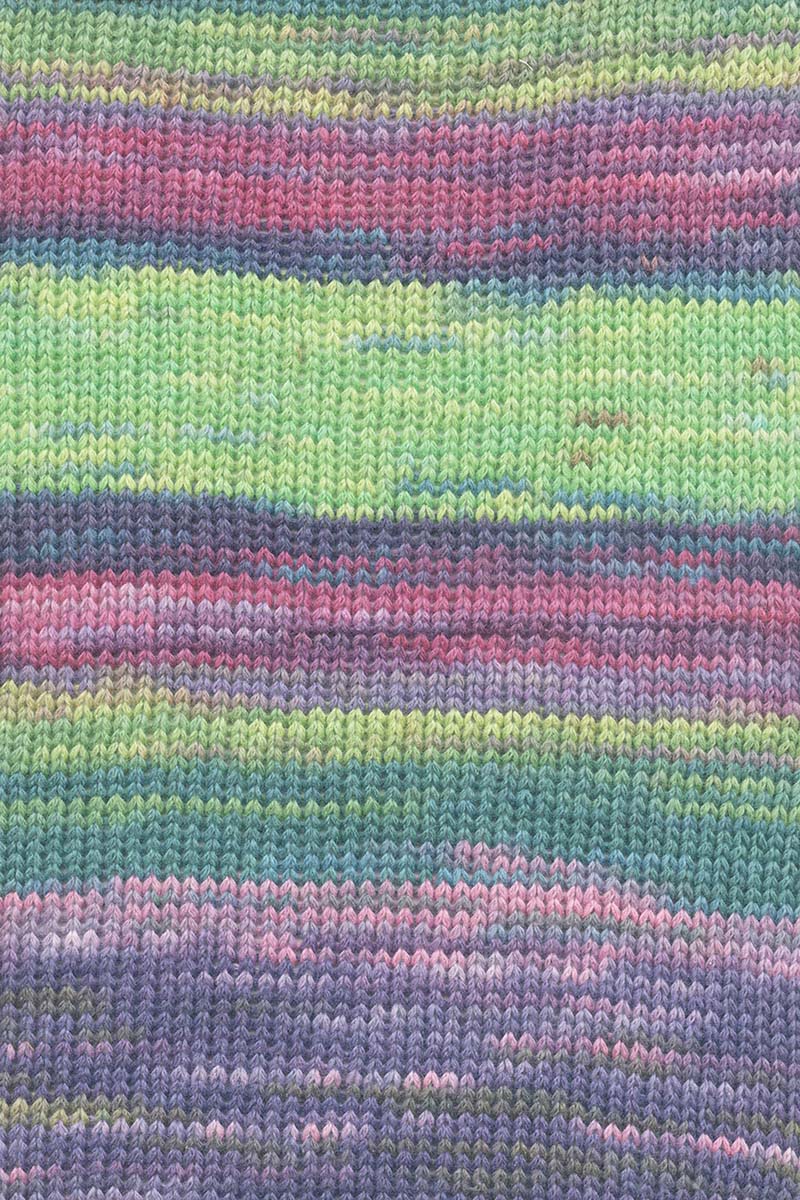 Lang Yarns Eternity – 100g / 340m – Purple/Pink/Lime/Emerald (0006) – detail