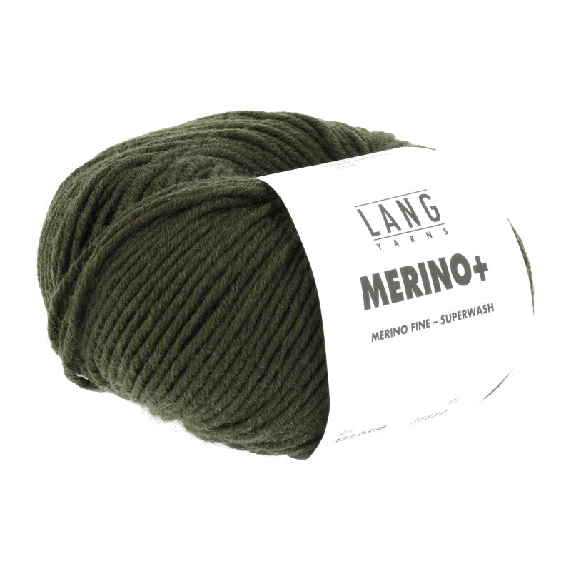 Lang Yarns Merino+ – 50g / 90m – Loden Green (0398)
