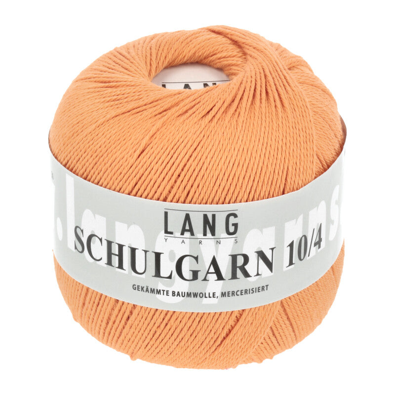 Lang Yarns Schulgarn 10/4 – 100% cotton yarn, 50g/160m – Tangarine (0028)