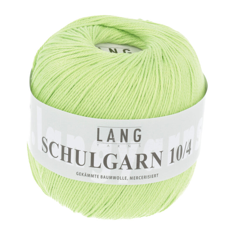 Lang Yarns Schulgarn 10/4 – 100% cotton yarn, 50g/160m – Light Green (0097)