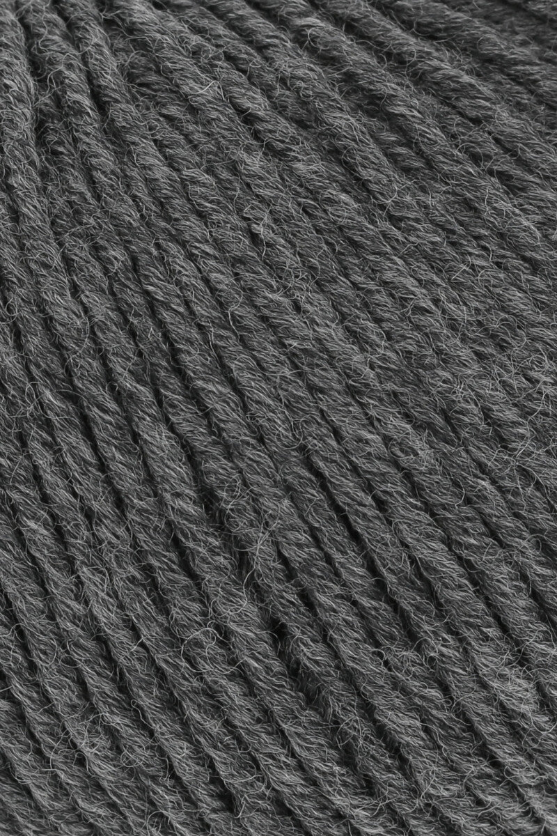Lang Yarns Merino 120 Yarn, 120m / 50g – Dark Grey Mélange (0270), yarn texture