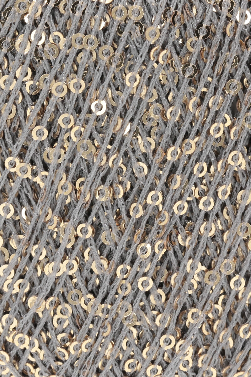 Lang Yarns Paillettes – 25g / 112m – Grey/Gold (0003) – detail