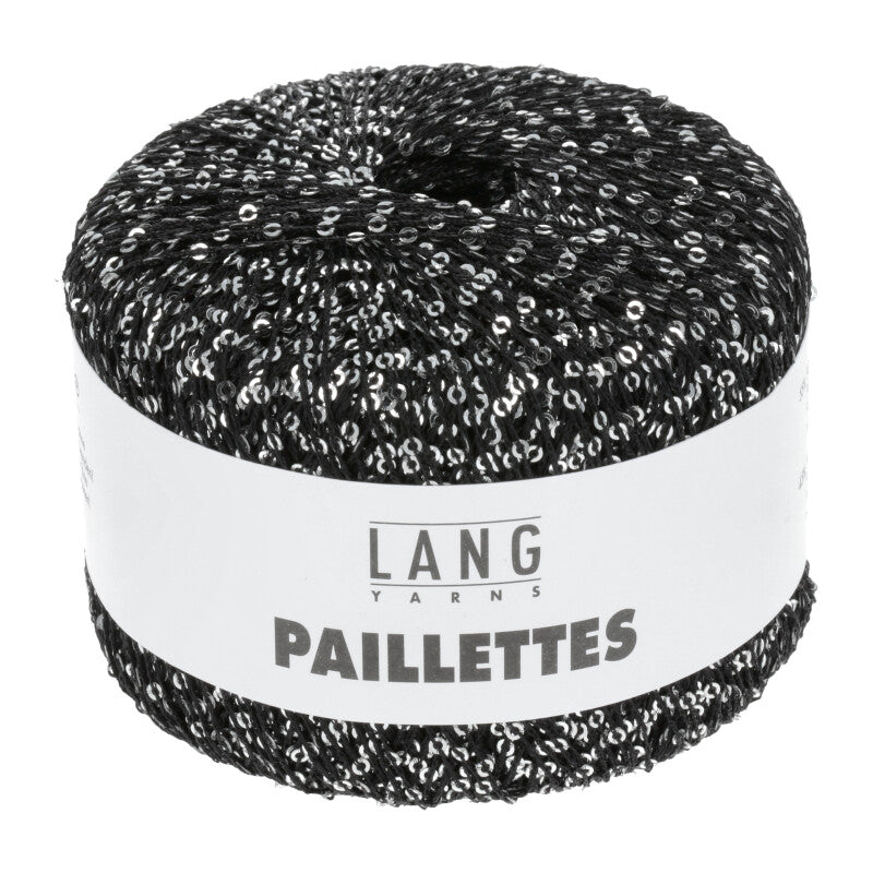 Lang Yarns Paillettes – 25g / 112m – Black/Silver (0004)