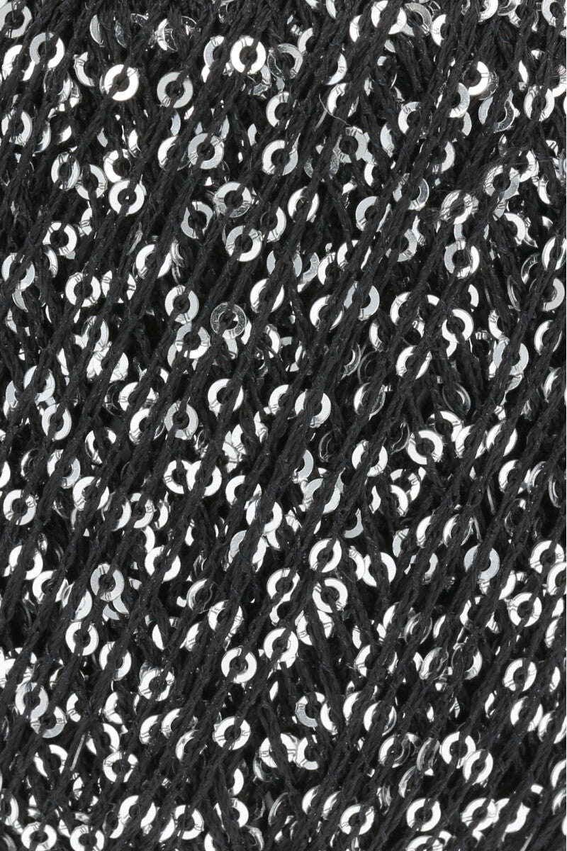 Lang Yarns Paillettes – 25g / 112m – Black/Silver (0004) – detail