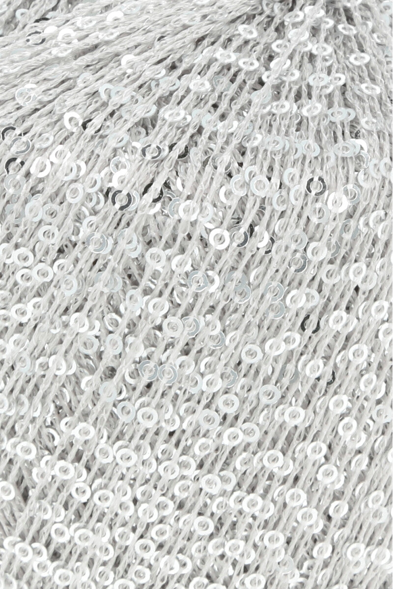 Lang Yarns Paillettes – 25g / 112m – Light Grey (0024) – detail