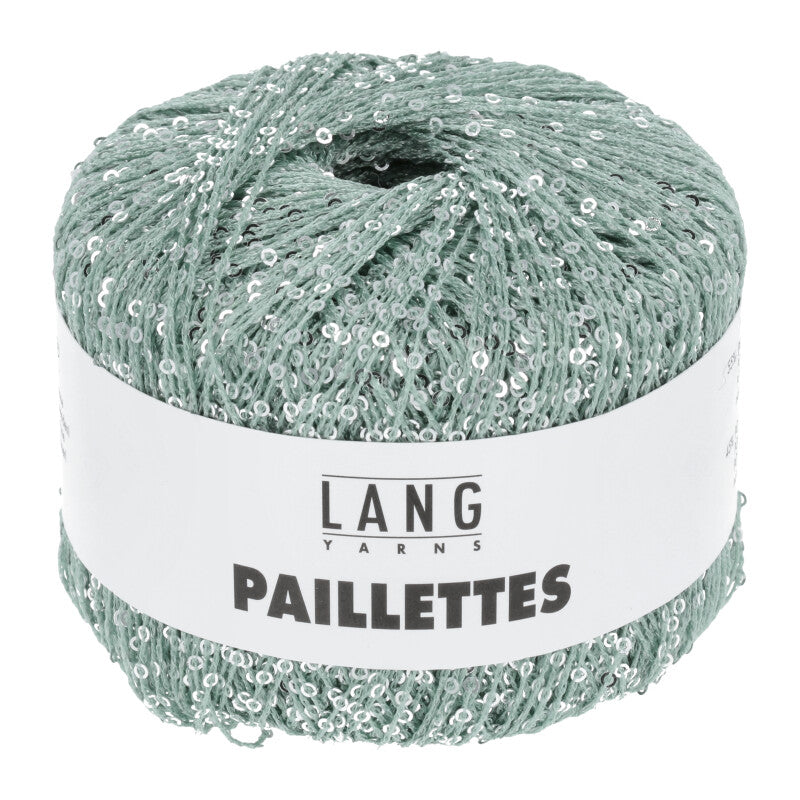 Lang Yarns Paillettes – 25g / 112m – Aqua/Silver (0072)