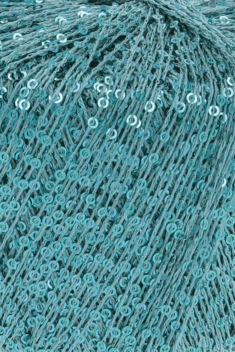 Lang Yarns Paillettes – 25g / 112m – Petrol (0188) – detail