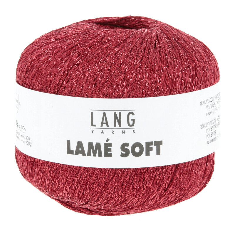 Lang Yarns Lamé Soft – 50g / 190m – Red (0061)