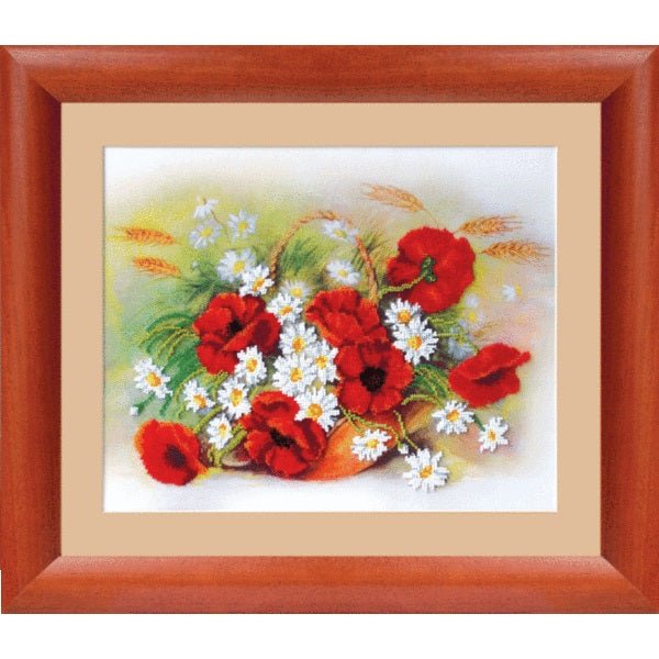 Beadwork kit Red poppies Charivna Mit