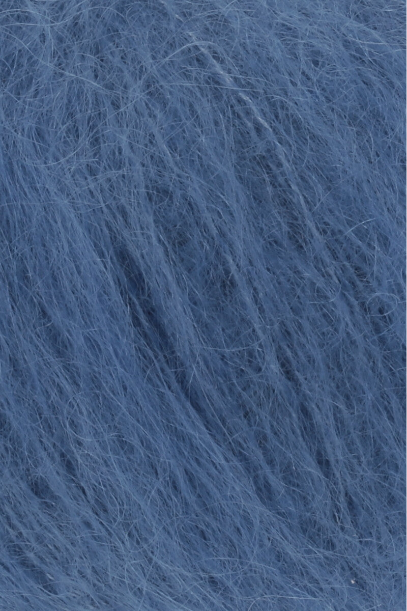 Lang Yarns Mohair Luxe Yarn, 175m / 25g – Blue (0106), yarn texture