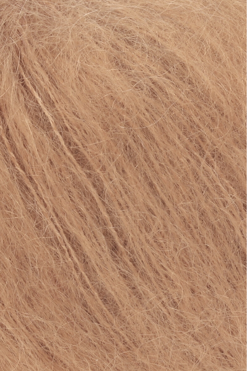 Lang Yarns Mohair Luxe Yarn, 175m / 25g – Nougat (0175), yarn texture