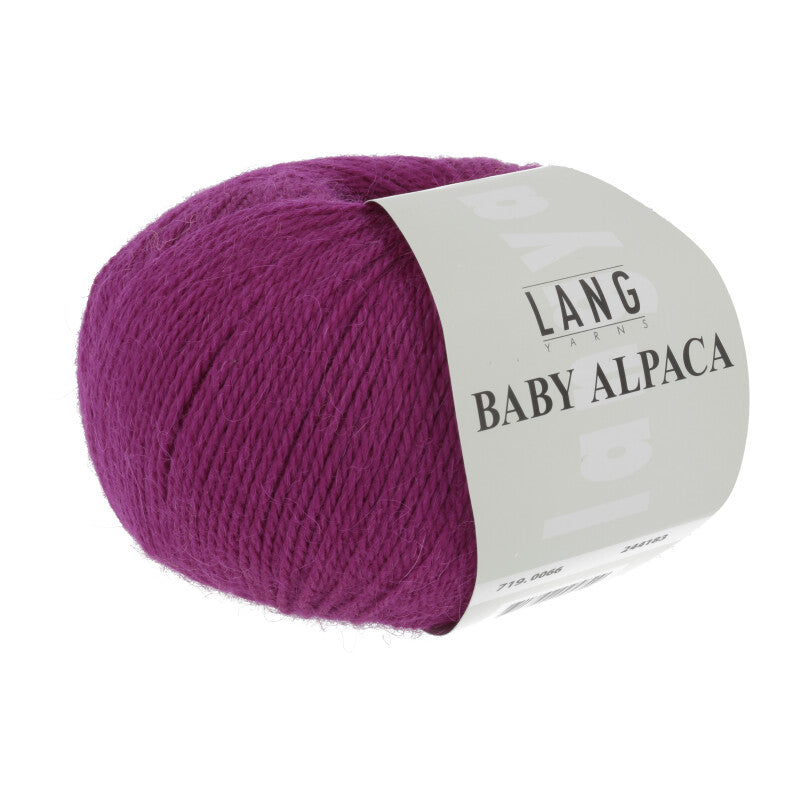 Lang Yarns Baby Alpaca Yarn, 170m / 50g – Fuchsia (0066)