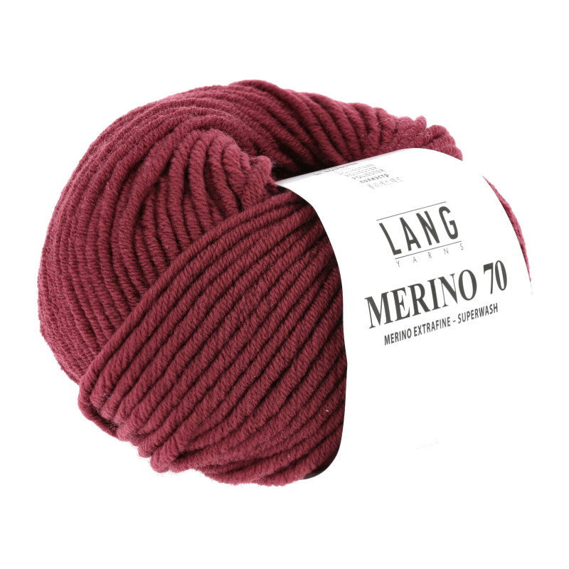Lang Yarns Merino 70 – 50g / 70m – Dark Red (0063)