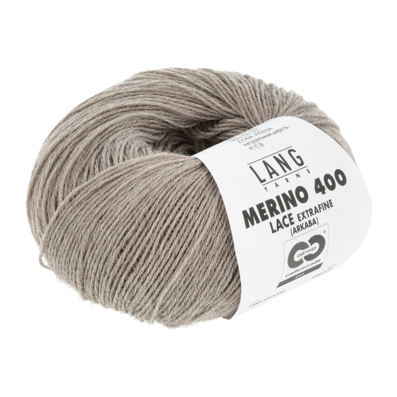 Lang Yarns Merino 400 Lace – 25g / 200m – Camel Mélange (0039)