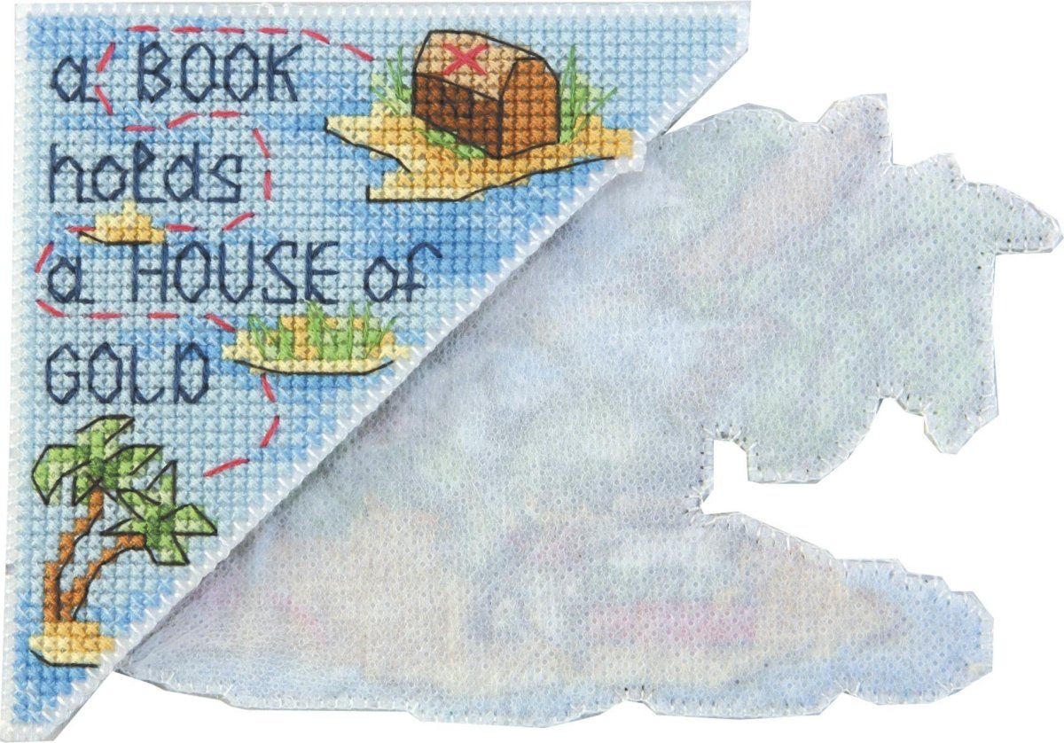 Completed 'Fantasy World Boy' cross stitch bookmark