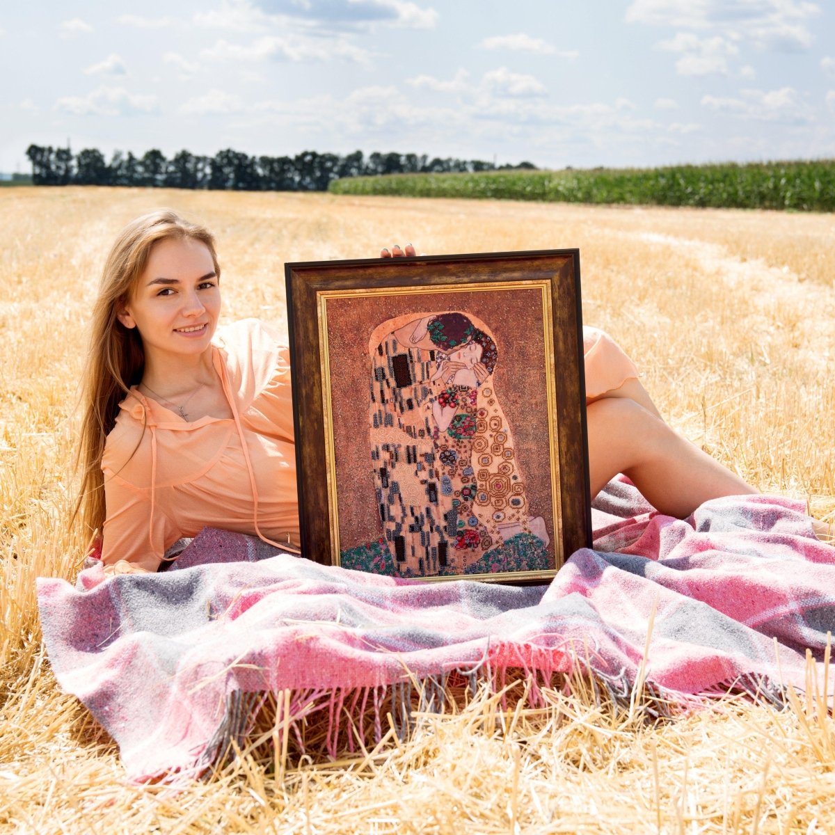 DIY Beaded THE KISS Kit by Crystal Art