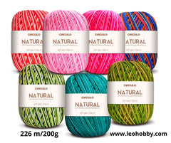 Circulo Natural Cotton Multicolor 4/6, 100% Cotton Yarn for Crochet and Knitting, 226m/200g
