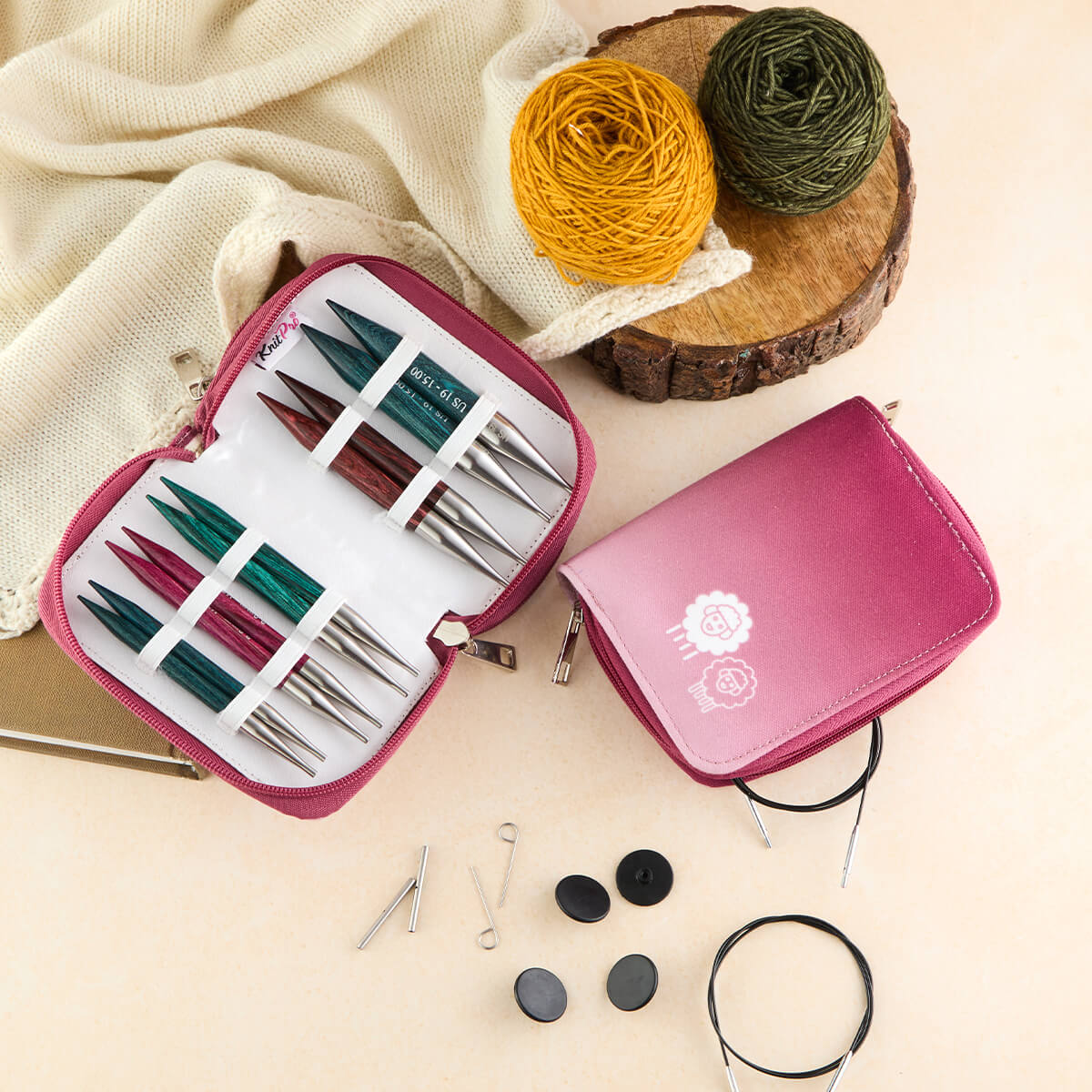 Dreamz Chunky Interchangeable Needle Set 8.00 – 15.00 mm (13 cm) | KnitPro 200635 - Leo Hobby Marketplace