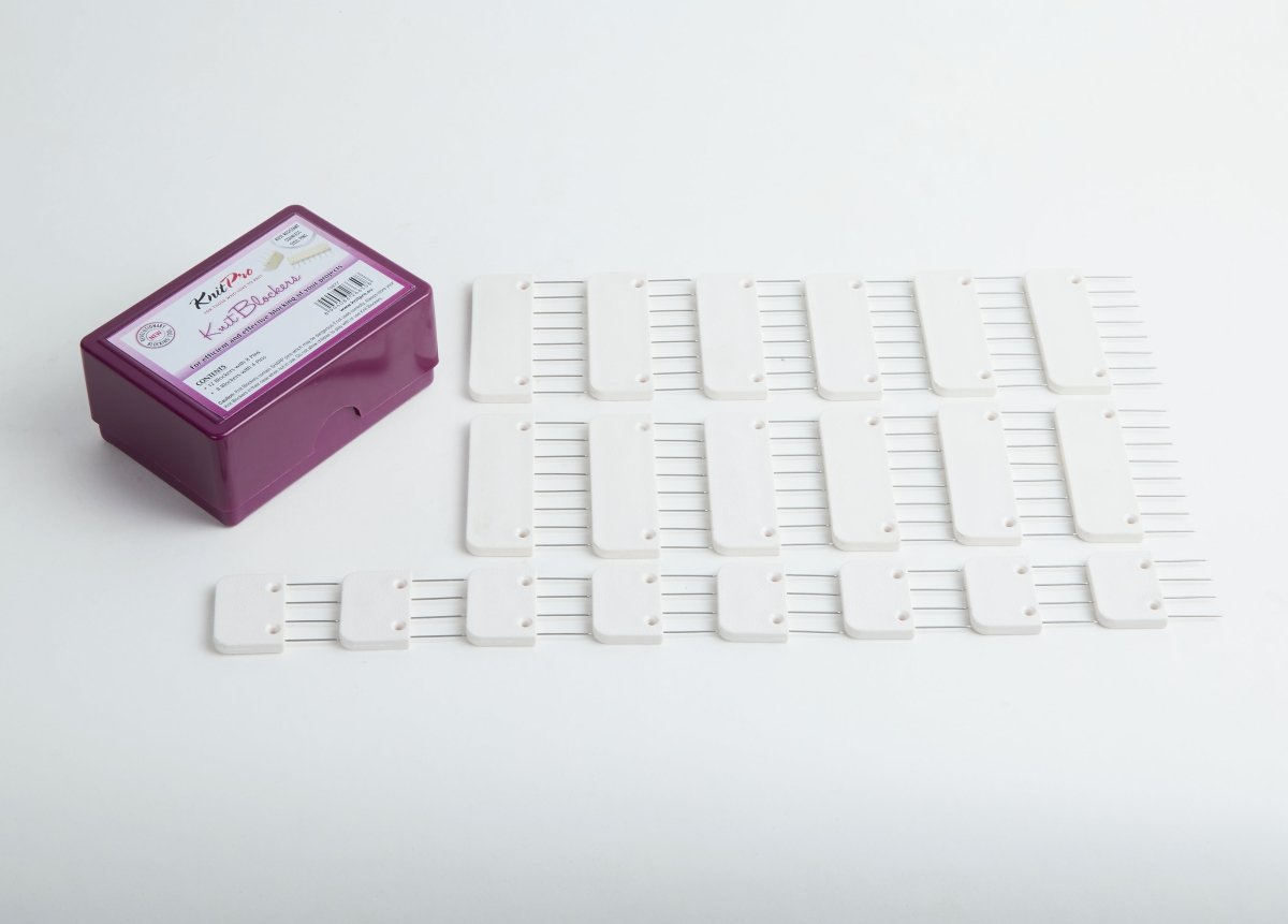 KnitPro Blocking Tools, Monochrome Knit Blockers - Pack of 20 (10877) - Leo Hobby