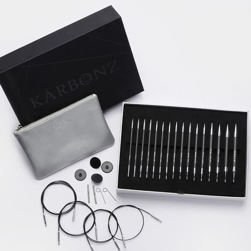 KnitPro Karbonz Interchangeable Needle Set (Box of Joy) – 13 cm 41630 - Leo Hobby
