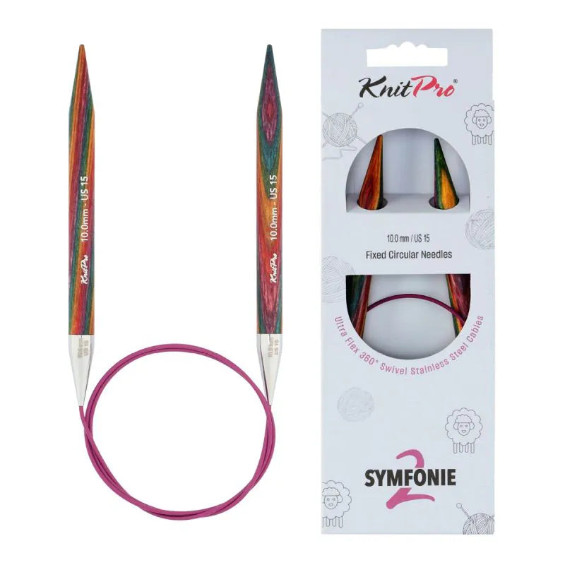 KnitPro Symfonie 2 fixed circular knitting needles, 10.00 mm