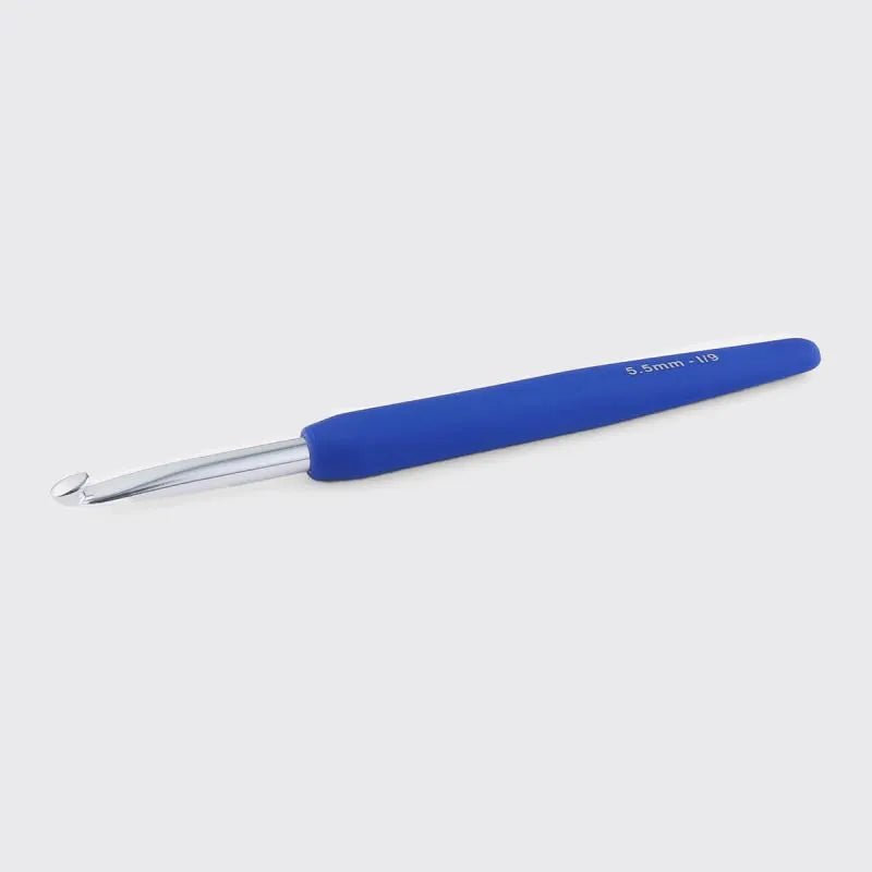 KnitPro Waves Aluminium Crochet Hooks with colorful soft feel handle - Single Ended - Leo Hobby