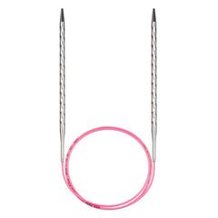 Unicorn Addi Circular Knitting Needles – Brass Tips with Pink Cable