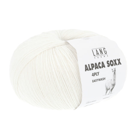 Lang Yarns Alpaca Soxx 4-ply Yarn, 390m / 100g – White (0002)