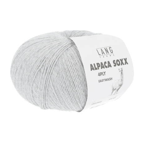 Lang Yarns Alpaca Soxx 4-ply Yarn, 390m / 100g – Light Grey Mélange (0003)