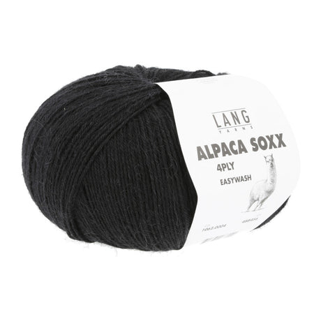 Lang Yarns Alpaca Soxx 4-ply Yarn, 390m / 100g – Black (0004)