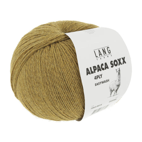 Lang Yarns Alpaca Soxx 4-ply Yarn, 390m / 100g – Yellow Mélange (0014)