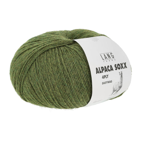 Lang Yarns Alpaca Soxx 4-ply Yarn, 390m / 100g – Green Mélange (0017)