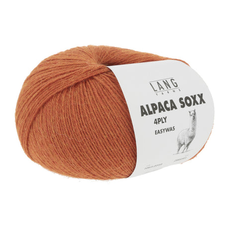 Lang Yarns Alpaca Soxx 4-ply Yarn, 390m / 100g – Orange Mélange (0059)