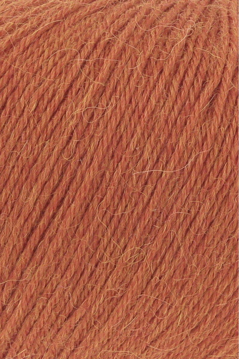 Lang Yarns Alpaca Soxx 4-ply Yarn, 390m / 100g – Orange Mélange (0059), yarn texture