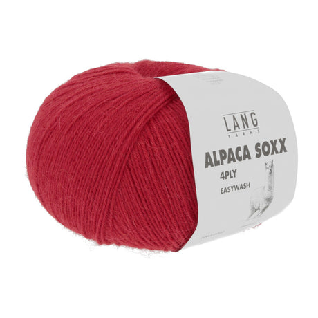 Lang Yarns Alpaca Soxx 4-ply Yarn, 390m / 100g – Red (0060)