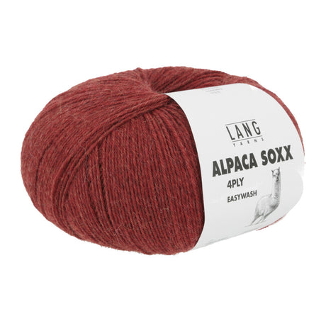 Lang Yarns Alpaca Soxx 4-ply Yarn, 390m / 100g – Red Mélange (0061)