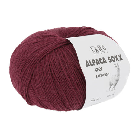 Lang Yarns Alpaca Soxx 4-ply Yarn, 390m / 100g – Burgundy (0062)