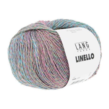 Lang Yarns Linello – 100g / 280m – Eggplant/Rose/Green (0303)